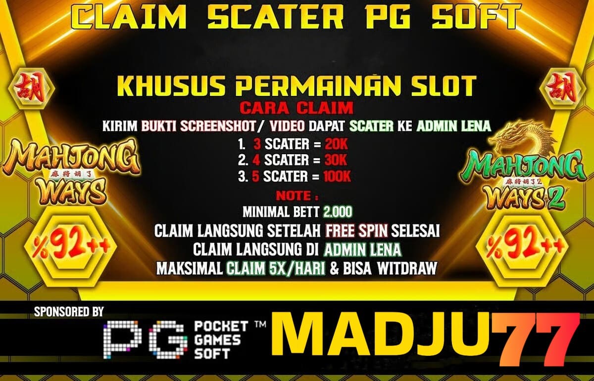 CLAIM SCATTER MAHJONG WAYS 1 & 2
